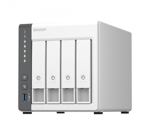 Система зберігання даних QNAP TS-433-4G з 4 відсіками для дисків, 4 ГБ DDR4, настільне виконання Система зберігання даних QNAP TS-433-4G з 4 відсіками для дисків, 4 ГБ DDR4, настільне виконання