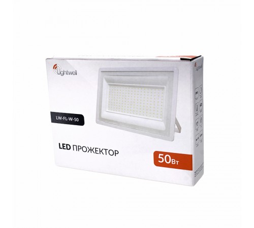 Прожектор світлодіодний Lightwell LW-FL-W-50 50 W Прожектор світлодіодний Lightwell LW-FL-W-50 50 W