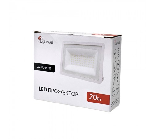 Прожектор світлодіодний Lightwell LW-FL-W-20 20 W