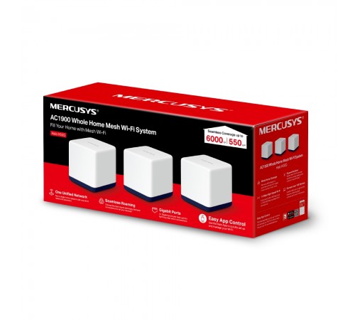 Домашня Mesh Wi-Fi система Halo H50G(3-pack) AC1900 3xGE LAN/WAN (HALO-H50G-3-PACK) Домашня Mesh Wi-Fi система Halo H50G(3-pack) AC1900 3xGE LAN/WAN (HALO-H50G-3-PACK)