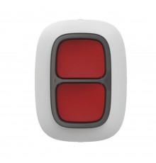 Бездротова екстрена кнопка Ajax DoubleButton (8EU) ASP white з захистом від випадкових натискань