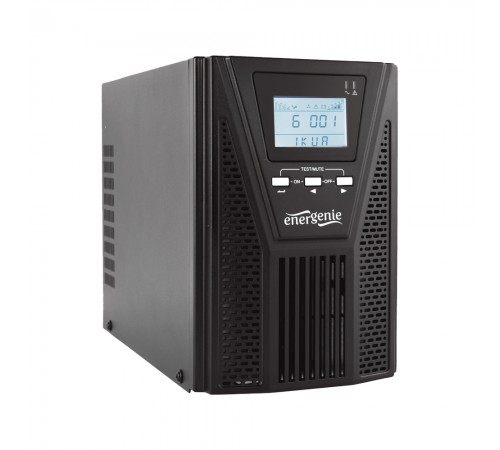 Джерело безперебійного живлення EnerGenie EG-UPSO-1000 1000ВА / 900Вт подвійного перетворення з правильною синусоїдою Джерело безперебійного живлення EnerGenie EG-UPSO-1000 1000ВА / 900Вт подвійного перетворення з правильною синусоїдою