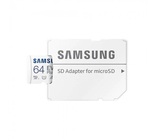 Карта пам'яті Samsung Evo Plus microSDXC 64GB UHS-I U1 V10 A1 + SD адаптер (MB-MC64SA/EU) Карта пам'яті Samsung Evo Plus microSDXC 64GB UHS-I U1 V10 A1 + SD адаптер (MB-MC64SA/EU)