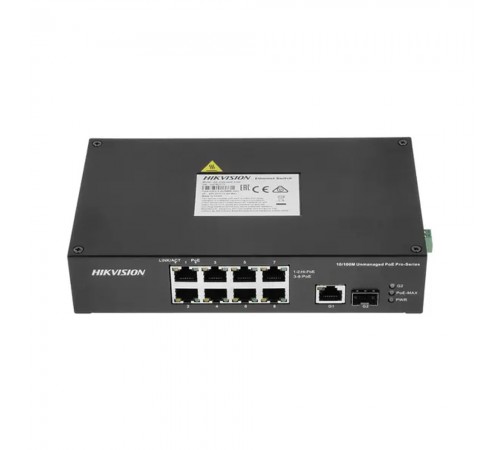 PoE-комутатор Hikvision DS-3T0310HP-E/HS 8-портовий некерований PoE-комутатор Hikvision DS-3T0310HP-E/HS 8-портовий некерований