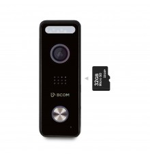 Комплект відеопанель BCOM BT-400FHD/T Black SD з підтримкою Tuya Smart з вбудованою картою пам'яті на 32 GB