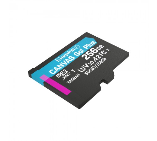 Карта пам'яті Kingston MicroSDXC 256GB Canvas Go! Plus Class 10 UHS-I U3 V30 A2 (SDCG3/256GBSP) Карта пам'яті Kingston MicroSDXC 256GB Canvas Go! Plus Class 10 UHS-I U3 V30 A2 (SDCG3/256GBSP)