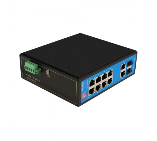 Промисловий 12-портовий PoE-комутатор Ewind EW-PIS1712-8FE з 8 портами PoE та 2 портами SFP Промисловий 12-портовий PoE-комутатор Ewind EW-PIS1712-8FE з 8 портами PoE та 2 портами SFP