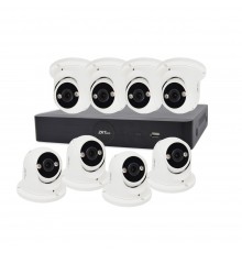 IP комплект відеоспостереження з 8 камерами ZKTeco KIT-8508NER-8P/8- ES-852T11C-C