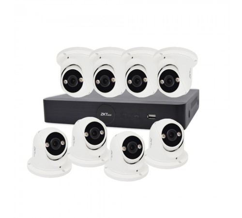 IP комплект відеоспостереження з 8 камерами ZKTeco KIT-8508NER-8P/8- ES-852T11C-C IP комплект відеоспостереження з 8 камерами ZKTeco KIT-8508NER-8P/8- ES-852T11C-C