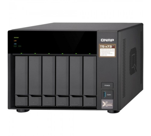 Система зберігання даних QNAP TS-673A-8G з 6 відсіками для дисків, 8GB RAM, настільне виконання Система зберігання даних QNAP TS-673A-8G з 6 відсіками для дисків, 8GB RAM, настільне виконання