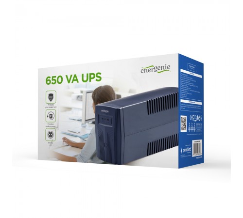 Джерело безперебійного живлення EnerGenie EG-UPS-B650 650ВА / 390Вт лінійно-інтерактивне з функцією холодного старту Джерело безперебійного живлення EnerGenie EG-UPS-B650 650ВА / 390Вт лінійно-інтерактивне з функцією холодного старту