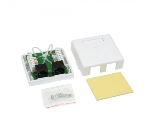 Розетка комп'ютерна 2-портова RJ45 UTP cat.6e Hypernet MB-UTP6-2 зовнішня накладна Розетка комп'ютерна 2-портова RJ45 UTP cat.6e Hypernet MB-UTP6-2 зовнішня накладна
