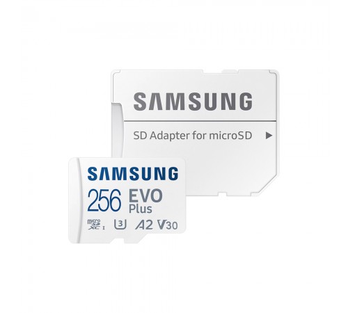 Карта пам'яті Samsung Evo Plus microSDXC 256GB UHS-I U3 V30 A2 + SD адаптер (MB-MC256SA/EU) Карта пам'яті Samsung Evo Plus microSDXC 256GB UHS-I U3 V30 A2 + SD адаптер (MB-MC256SA/EU)