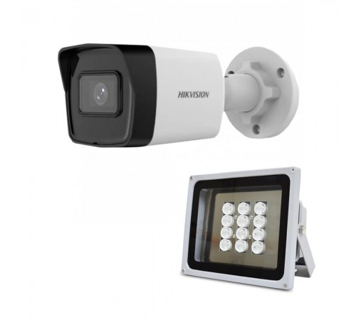 Комплект: IP-відеокамера 2 Мп Hikvision DS-2CD1023G2-IUF (2.8 мм) з вбудованим мікрофоном + ІЧ-прожектор Lightwell LW12-100IR60-220 Комплект: IP-відеокамера 2 Мп Hikvision DS-2CD1023G2-IUF (2.8 мм) з вбудованим мікрофоном + ІЧ-прожектор Lightwell LW12-100IR60-220