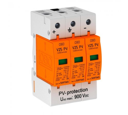 Обмежувач перенапруг OBO Bettermann Тип I+II V25-B+C 3-PH900 (5097447)