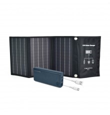 Комплект: сонячна панель 21W Solar Charge, повербанк FEB-292B 20 Вт + 22.5 Вт, кабель REMAX RC-068W