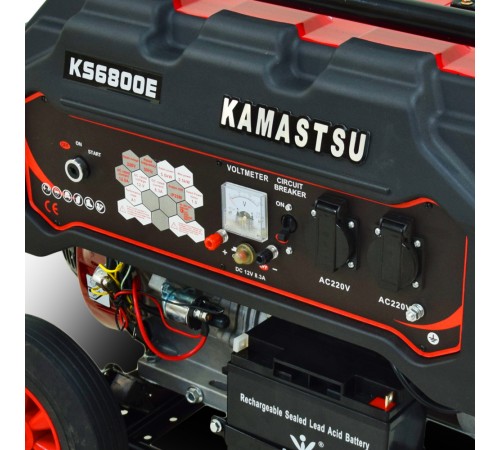 Бензиновий генератор Kamastsu KS6800E максимальна потужність 5.5 кВт Бензиновий генератор Kamastsu KS6800E максимальна потужність 5.5 кВт