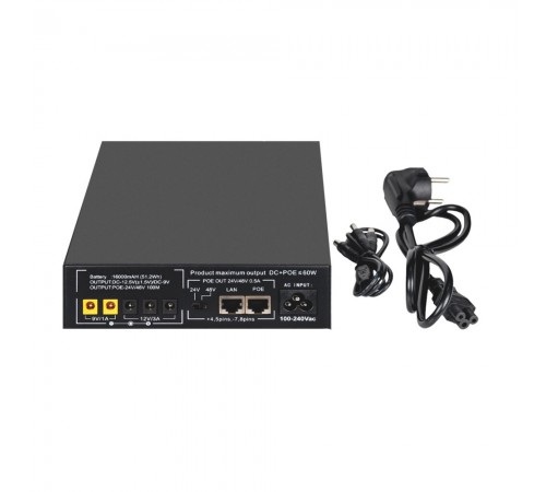 Джерело безперебійного живлення GreenVision GV-701-UPS-DC16-60W для Wi-Fi роутерів із вбудованим акумулятором Джерело безперебійного живлення GreenVision GV-701-UPS-DC16-60W для Wi-Fi роутерів із вбудованим акумулятором