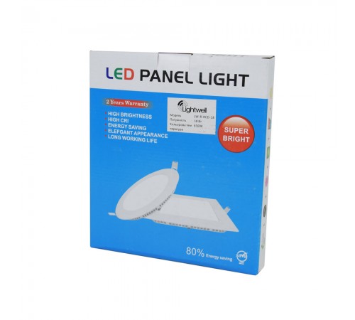 Комплект із 3-х світильників світлодіодних LIGHTWELL LW-R-RCD-18 18 W коло, вбудований Комплект із 3-х світильників світлодіодних LIGHTWELL LW-R-RCD-18 18 W коло, вбудований