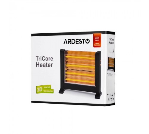 Обігрівач інфрачервоний Ardesto IHS-2200, 2200 Вт, до 22 м2, кварцовий нагрів.елемент, мех.управління