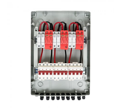 Сонячна PV розподільна коробка LQX3/3DC1000VB1-1532-PG, DC 1000В 3 входи 3 виходи, з блискавкозахистом Сонячна PV розподільна коробка LQX3/3DC1000VB1-1532-PG, DC 1000В 3 входи 3 виходи, з блискавкозахистом