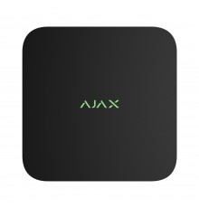 Мережевий відеореєстратор Ajax NVR DC black на 16 каналів з живленням від низьковольтного джерела
