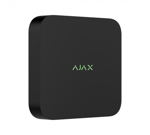 Мережевий відеореєстратор Ajax NVR DC black на 16 каналів з живленням від низьковольтного джерела
