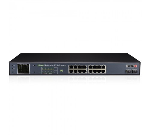Некерований PoE-комутатор Provision-ISR PoES-16250GCL+2SFP з 16 портами PoE Некерований PoE-комутатор Provision-ISR PoES-16250GCL+2SFP з 16 портами PoE