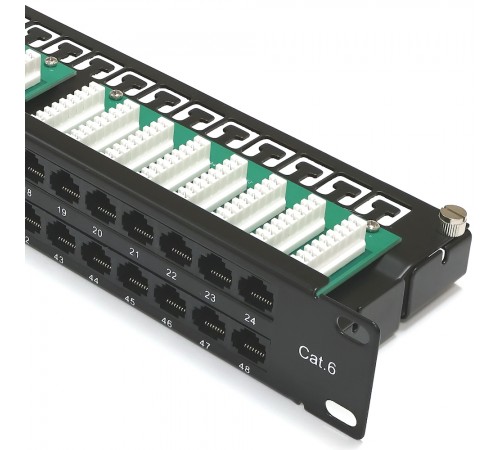 Патч-панель 19" 48xRJ-45 UTP, кат. 6, 1U, dual type, Kingda Патч-панель 19" 48xRJ-45 UTP, кат. 6, 1U, dual type, Kingda