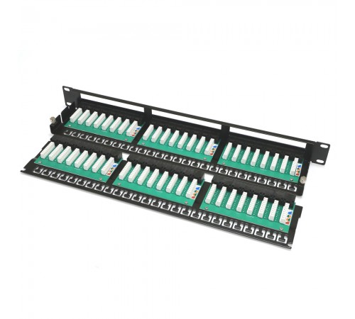 Патч-панель 19" 48xRJ-45 UTP, кат. 6, 1U, dual type, Kingda Патч-панель 19" 48xRJ-45 UTP, кат. 6, 1U, dual type, Kingda