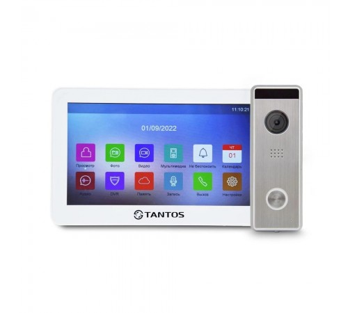 Комплект відеодомофона Tantos Prime HD 7" (White) + Tantos Triniti FHD