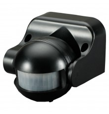 Датчик руху інфрачервоний e.sensor.pir.09.black (чорний), 180°, IP44