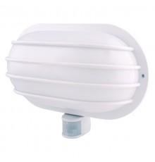Світильник настінний з датчиком руху e.sensor.lum.69.e27.white (білий) 180°, IP44