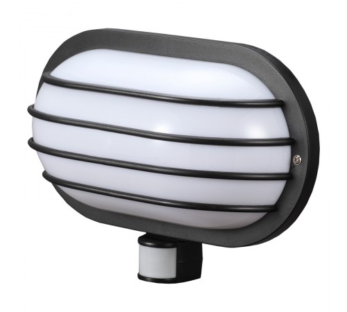 Світильник настінний з датчиком руху e.sensor.lum.69.e27.black (чорний) 180°, IP44 Світильник настінний з датчиком руху e.sensor.lum.69.e27.black (чорний) 180°, IP44