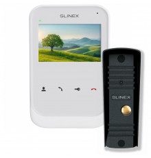 Комплект відеодомофон + панель виклику Slinex SK-04 + ML-16HR black