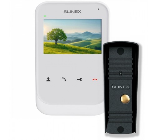 Комплект відеодомофон + панель виклику Slinex SK-04 + ML-16HR black Комплект відеодомофон + панель виклику Slinex SK-04 + ML-16HR black