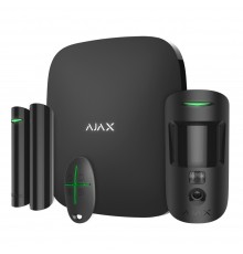 Комплект бездротової сигналізації Ajax StarterKit Cam HDR Black — 2G, Ethernet, фотоверифікація тривог