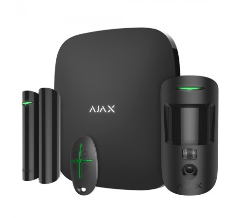 Комплект бездротової сигналізації Ajax StarterKit Cam Plus HDR Black — Wi-Fi, 2G/3G/4G, Ethernet, фотоверифікація тривог Комплект бездротової сигналізації Ajax StarterKit Cam Plus HDR Black — Wi-Fi, 2G/3G/4G, Ethernet, фотоверифікація тривог