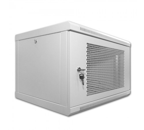 Шафа серверна SteelNet 9U 600 x 450 для мережевого обладнання (перфорація, сірий) Шафа серверна SteelNet 9U 600 x 450 для мережевого обладнання (перфорація, сірий)